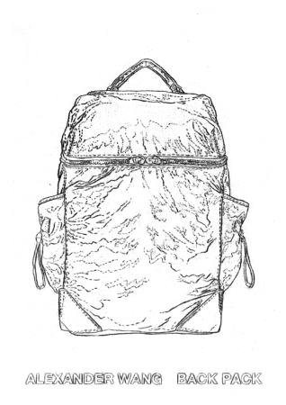 alexander wang backpack illustration