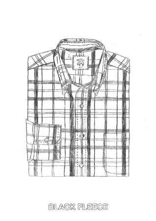 black fleece shirt illustration