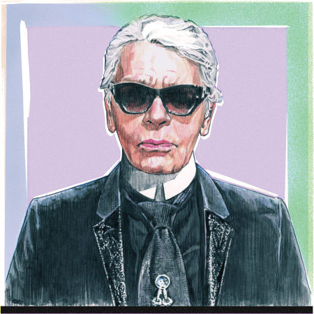 Karl Lagerfeld　illustration カール・ラガーフェルド イラスト